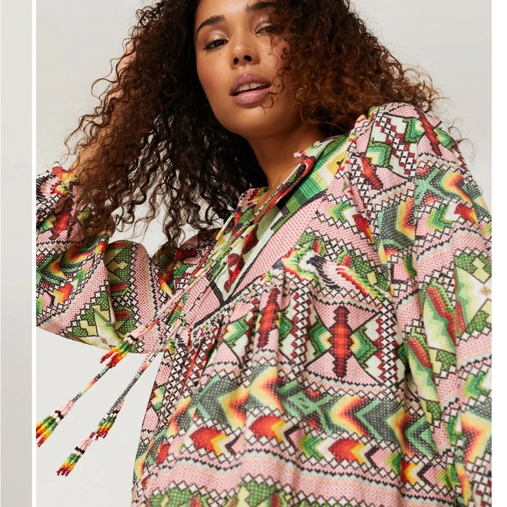 Farm Rio Aztec Midi Dress Small - Picture 4 of 10